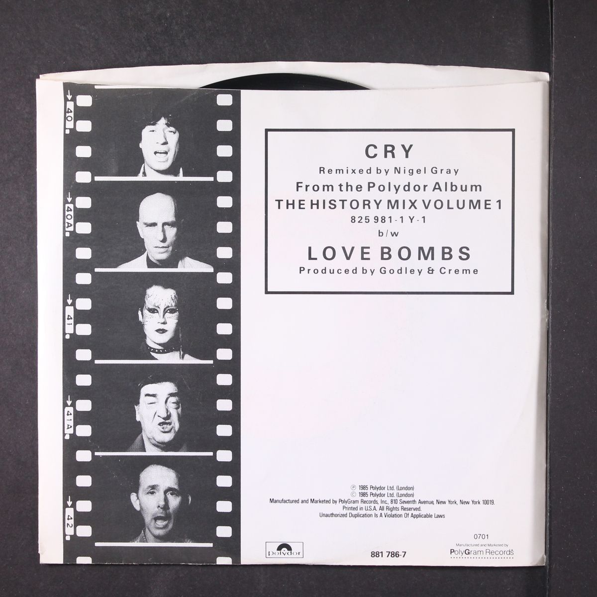 cry / love bombs by GODLEY & CREME