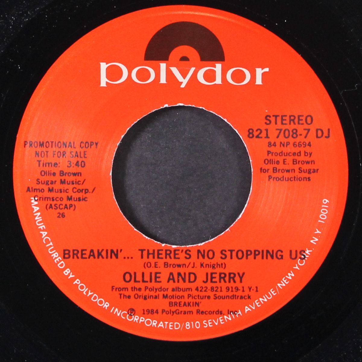 breakin'...there's no stopping us / same by OLLIE & JERRY