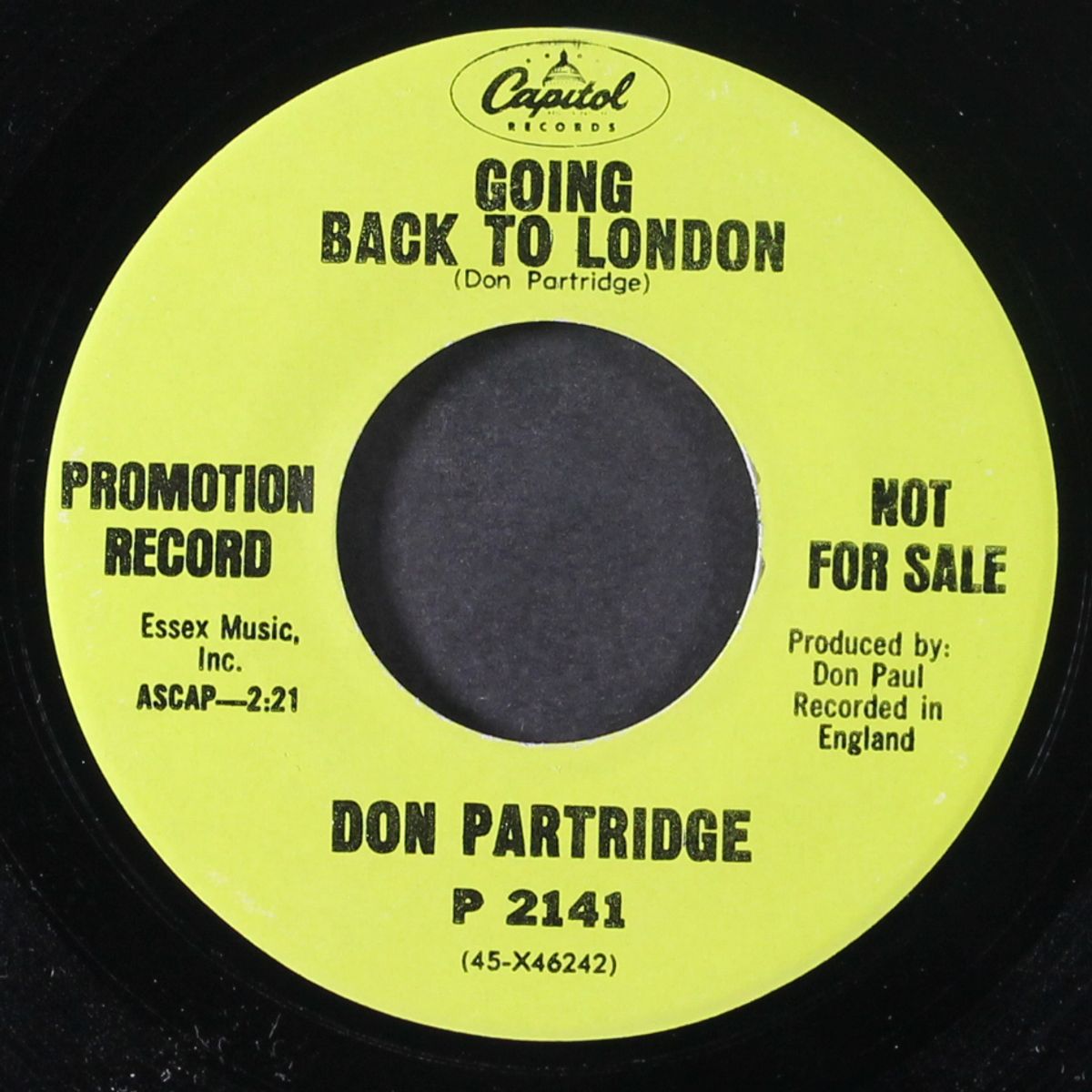 rosie / going back to london by DON PARTRIDGE