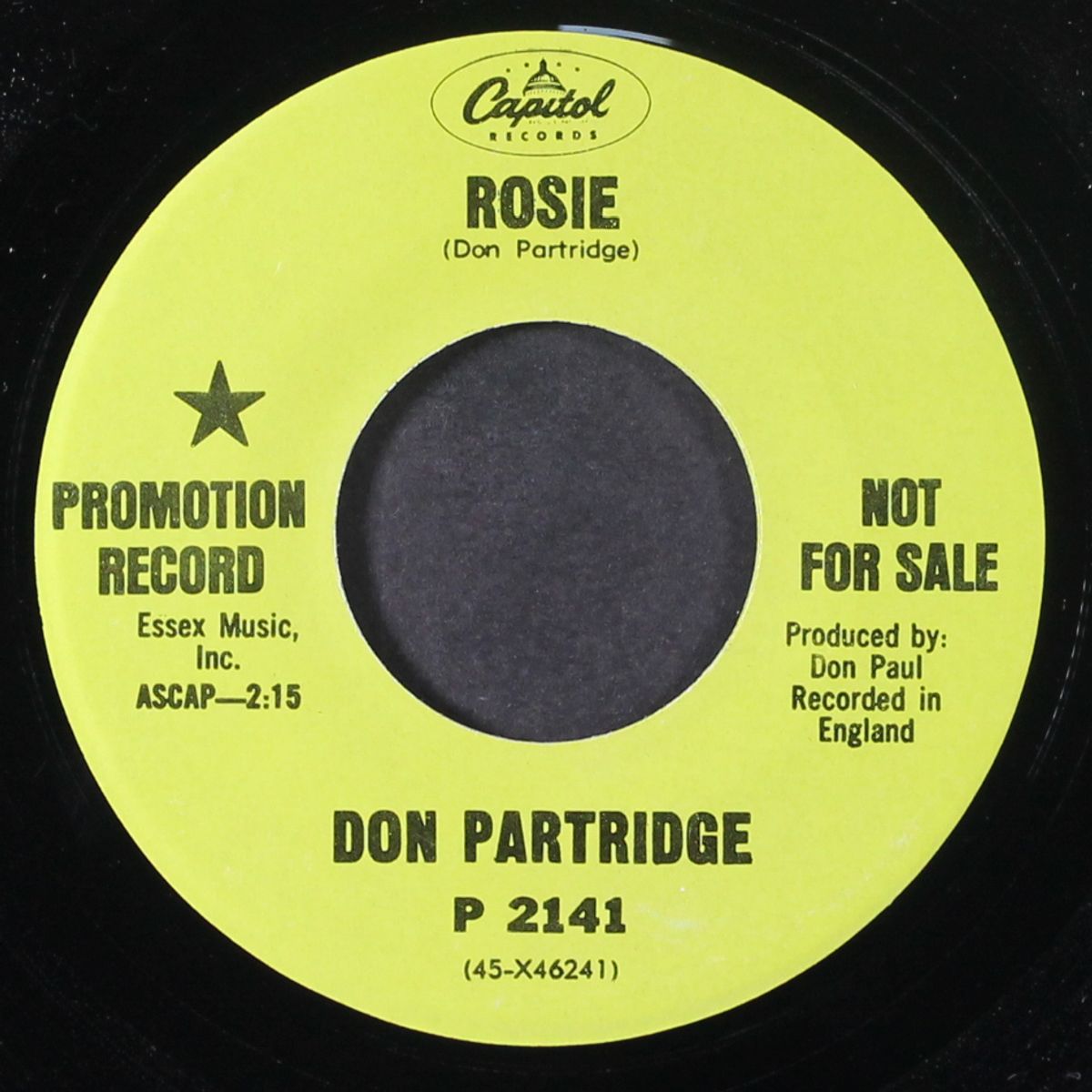 rosie / going back to london by DON PARTRIDGE