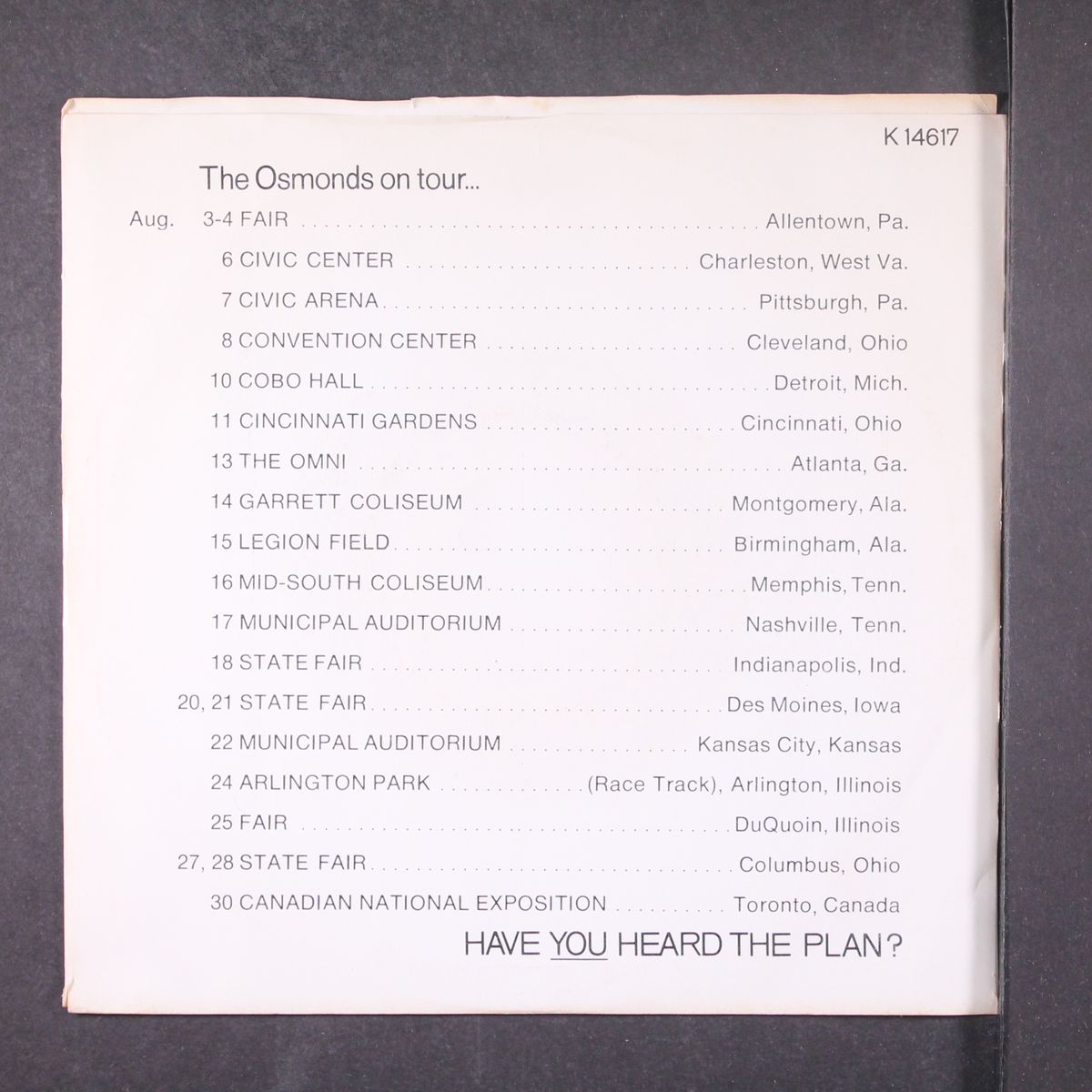 let me in by OSMONDS