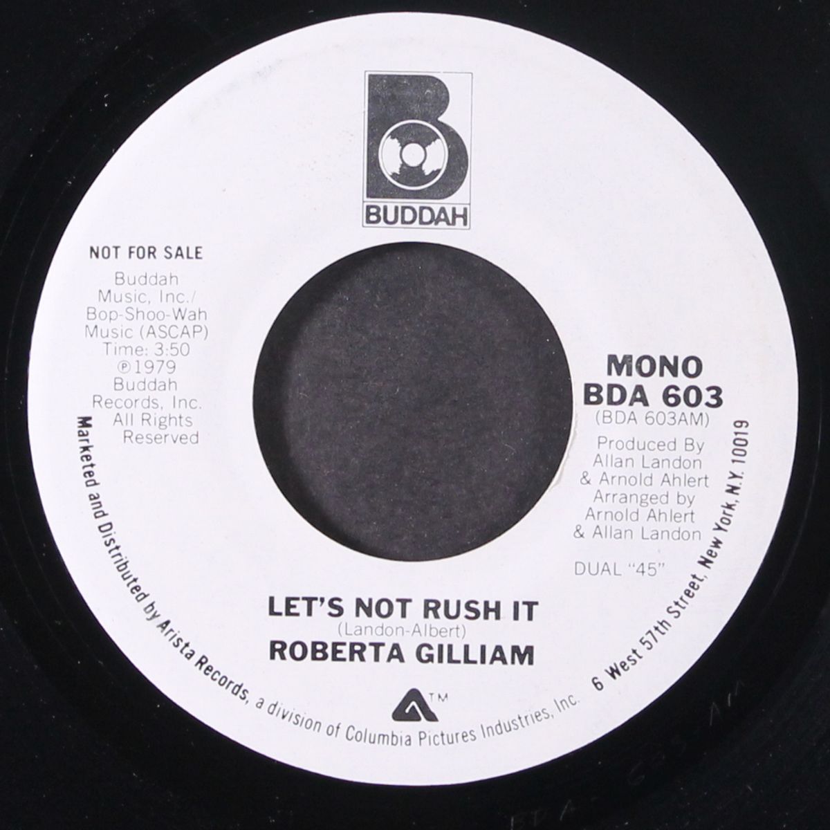 let's not rush it / mono by ROBERTA GILLIAM