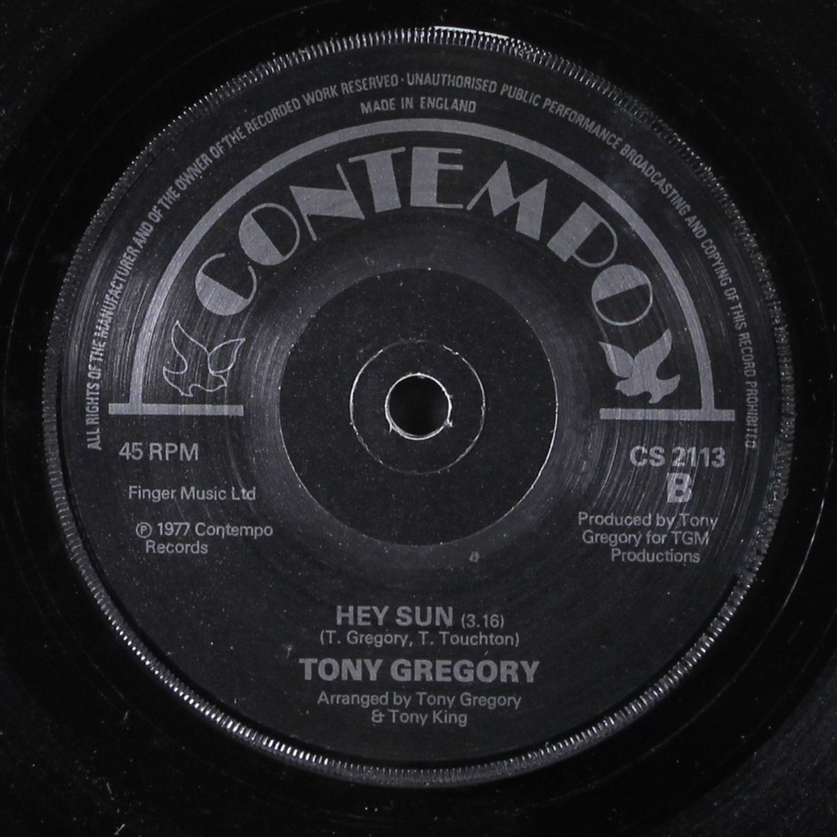 rock on (dance on) / hey sun by TONY GREGORY