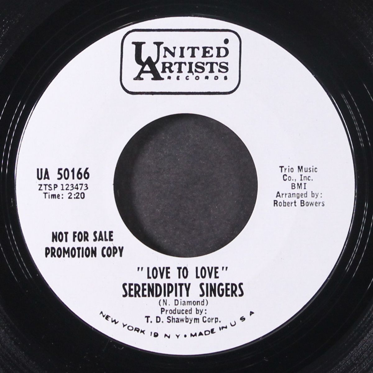 the way west / love to love by SERENDIPITY SINGERS
