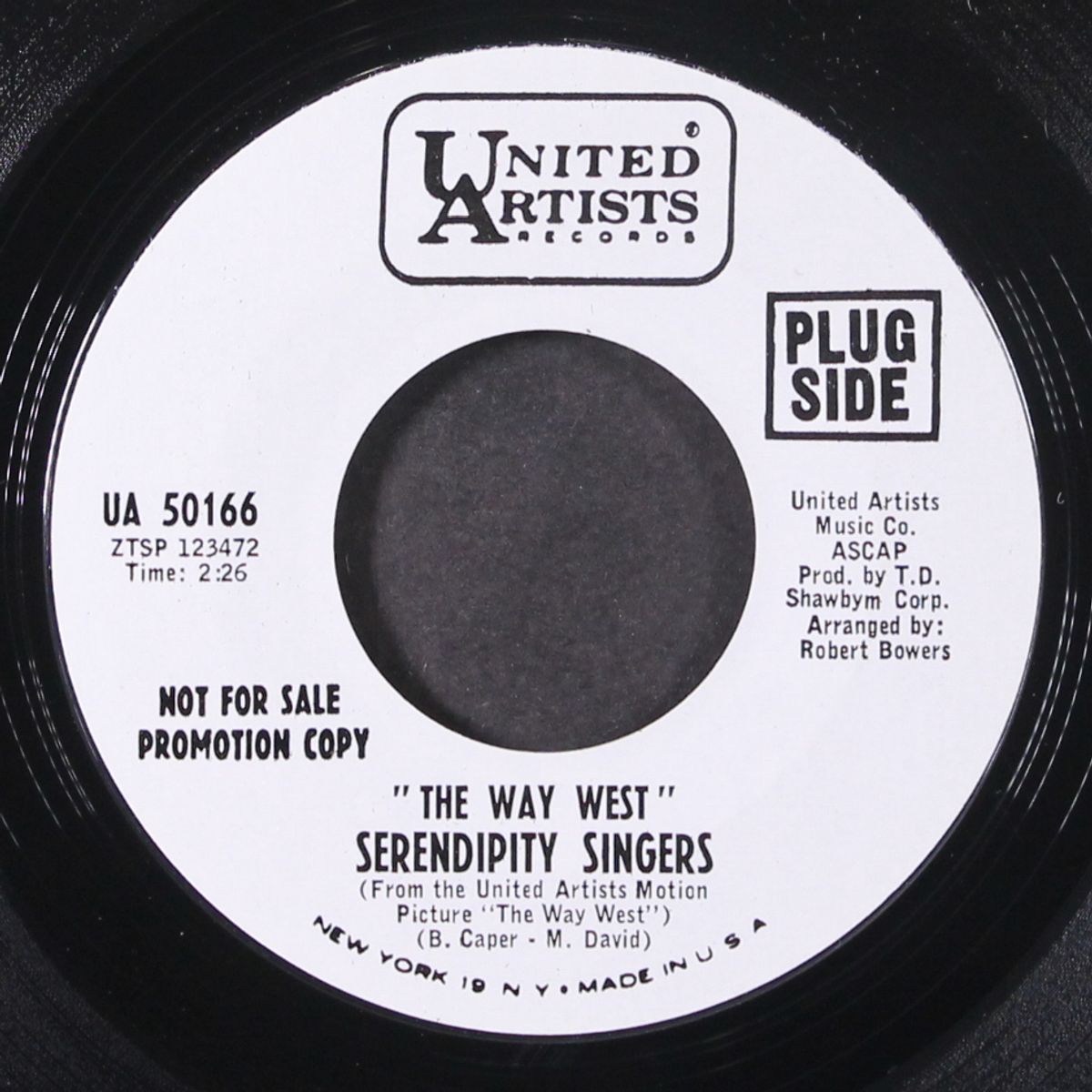 the way west / love to love by SERENDIPITY SINGERS