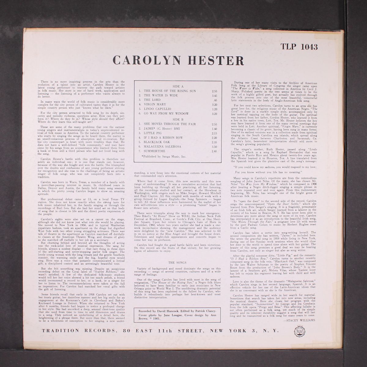 carolyn hester by CAROLYN HESTER