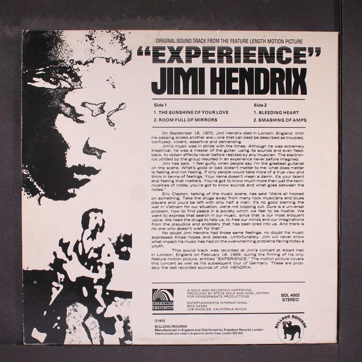 experience by JIMI HENDRIX EXPERIENCE