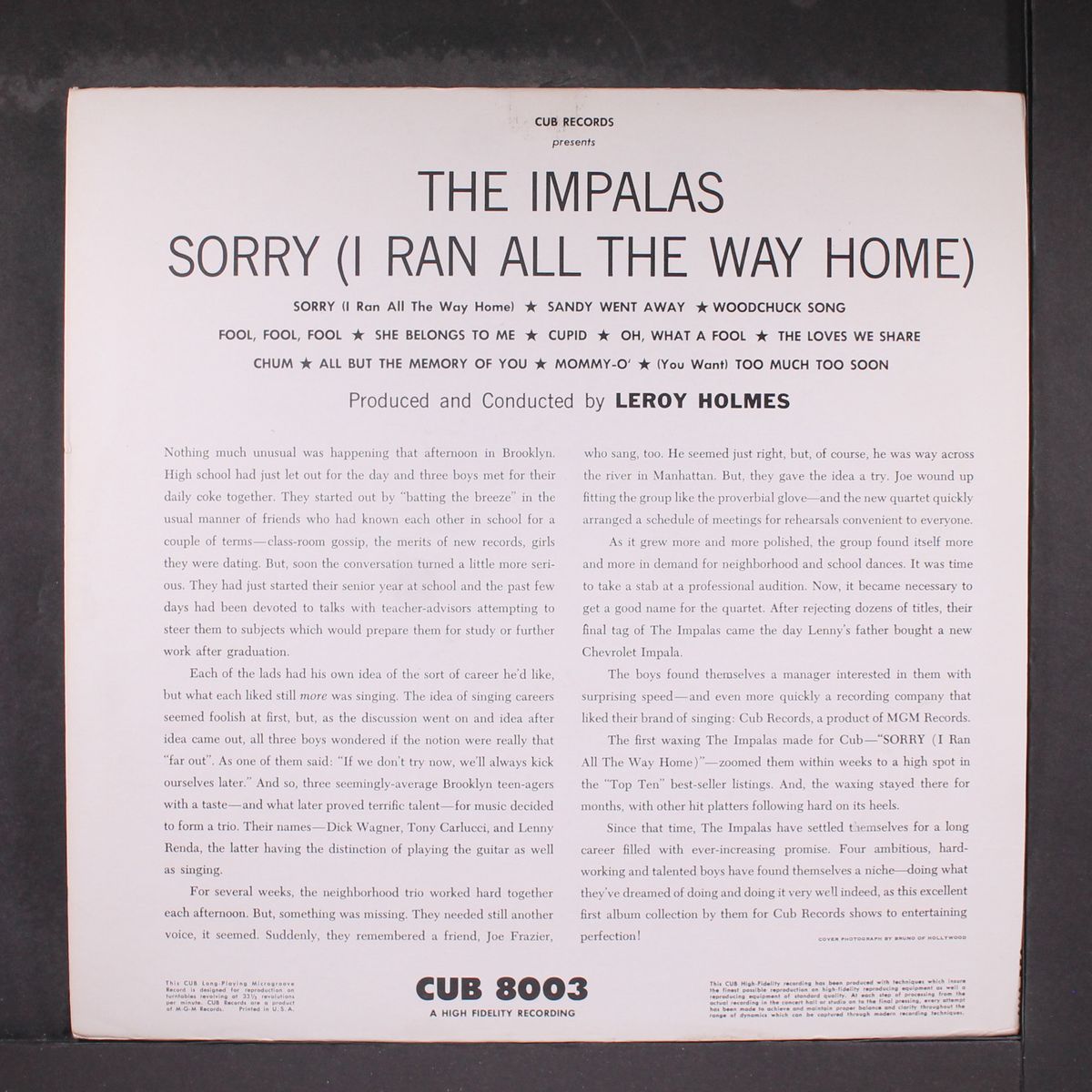 sorry (i ran all the way home) by IMPALAS