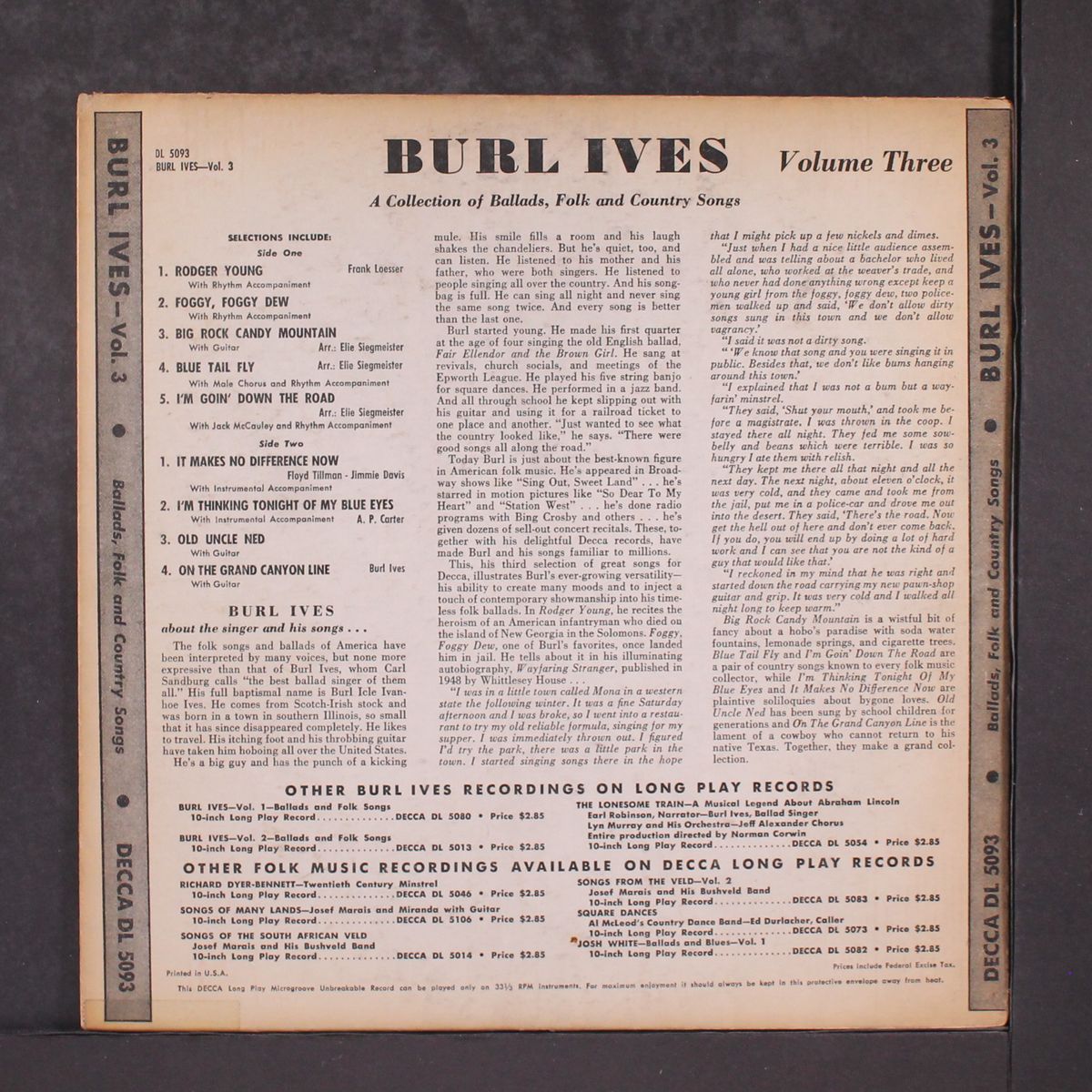 volume 3 by BURL IVES