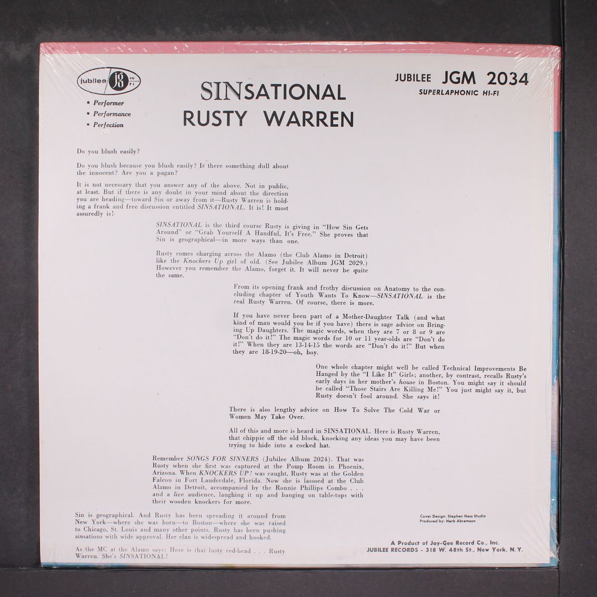 sin-sational by RUSTY WARREN