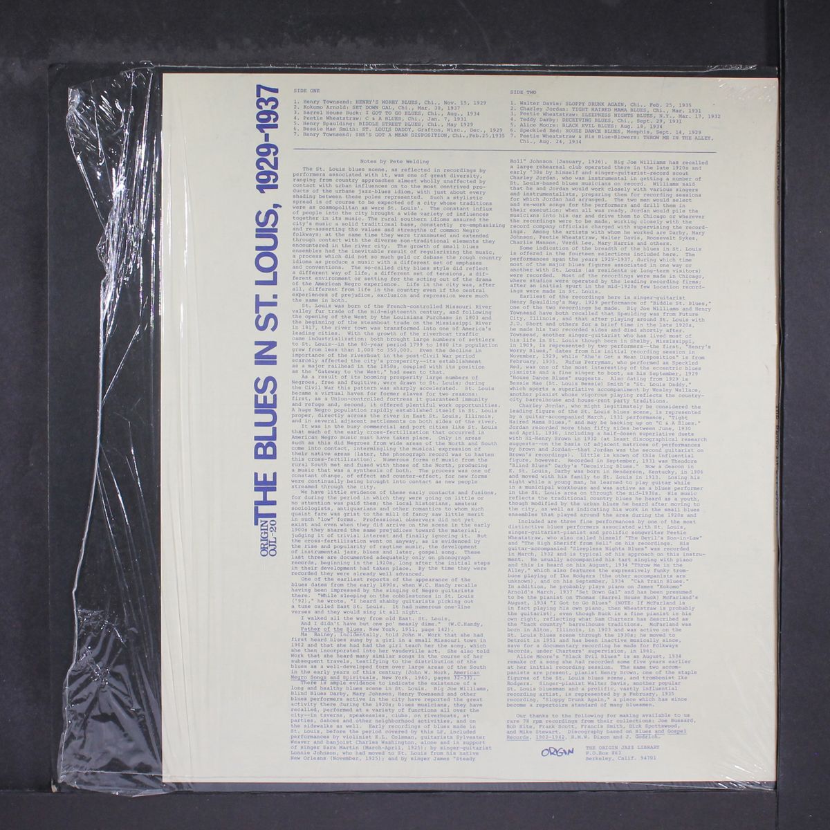 the blues in st. louis, 1929-37 by VARIOUS