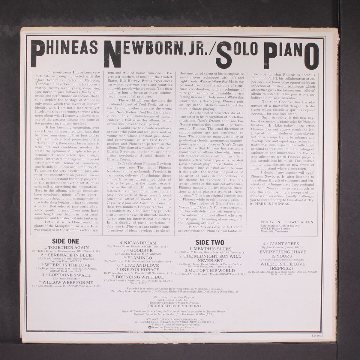 solo piano by PHINEAS NEWBORN, JR.
