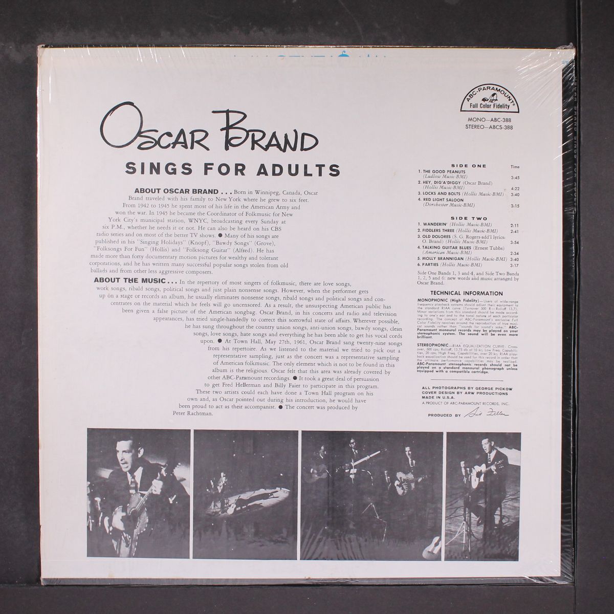 sings for adults by OSCAR BRAND