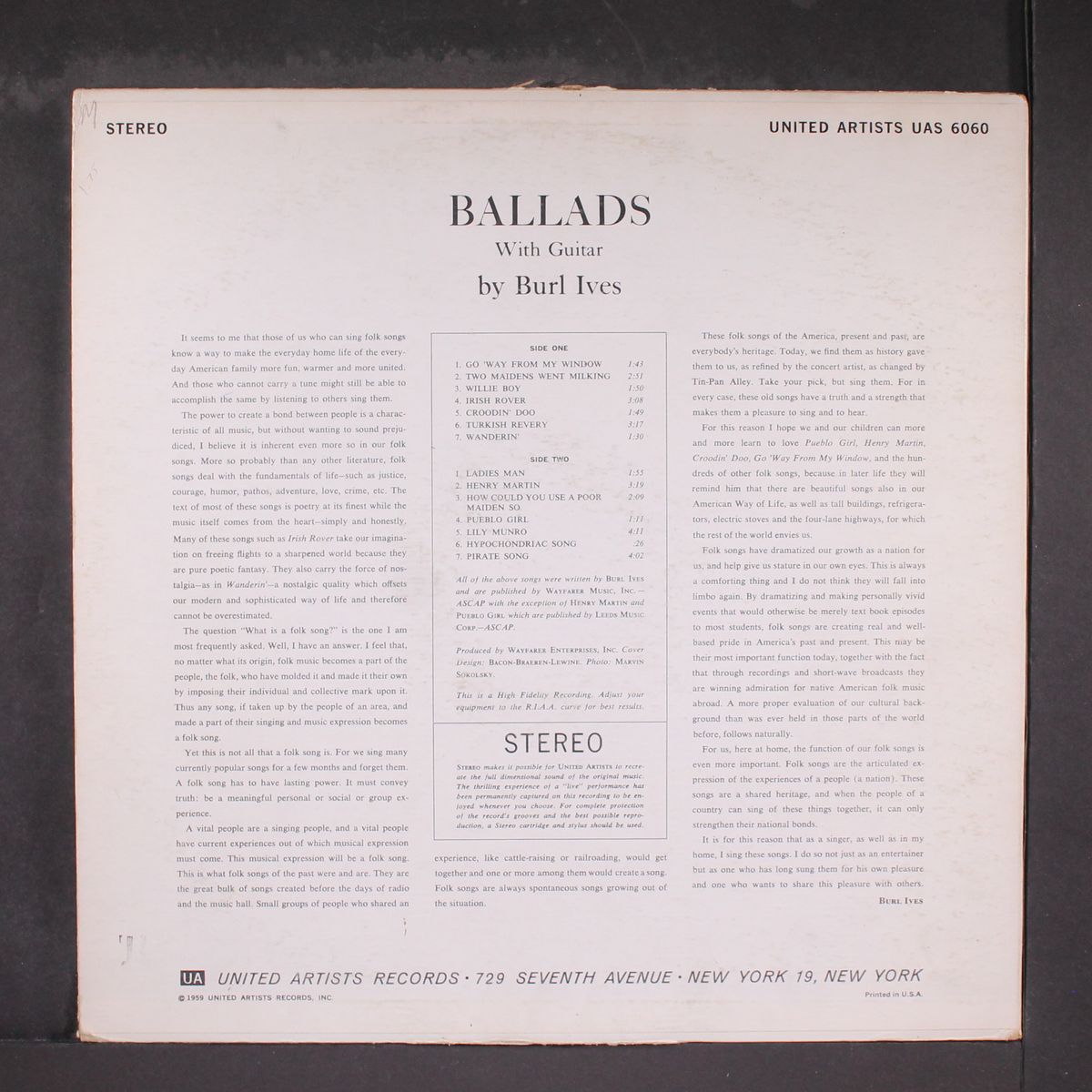 ballads by BURL IVES