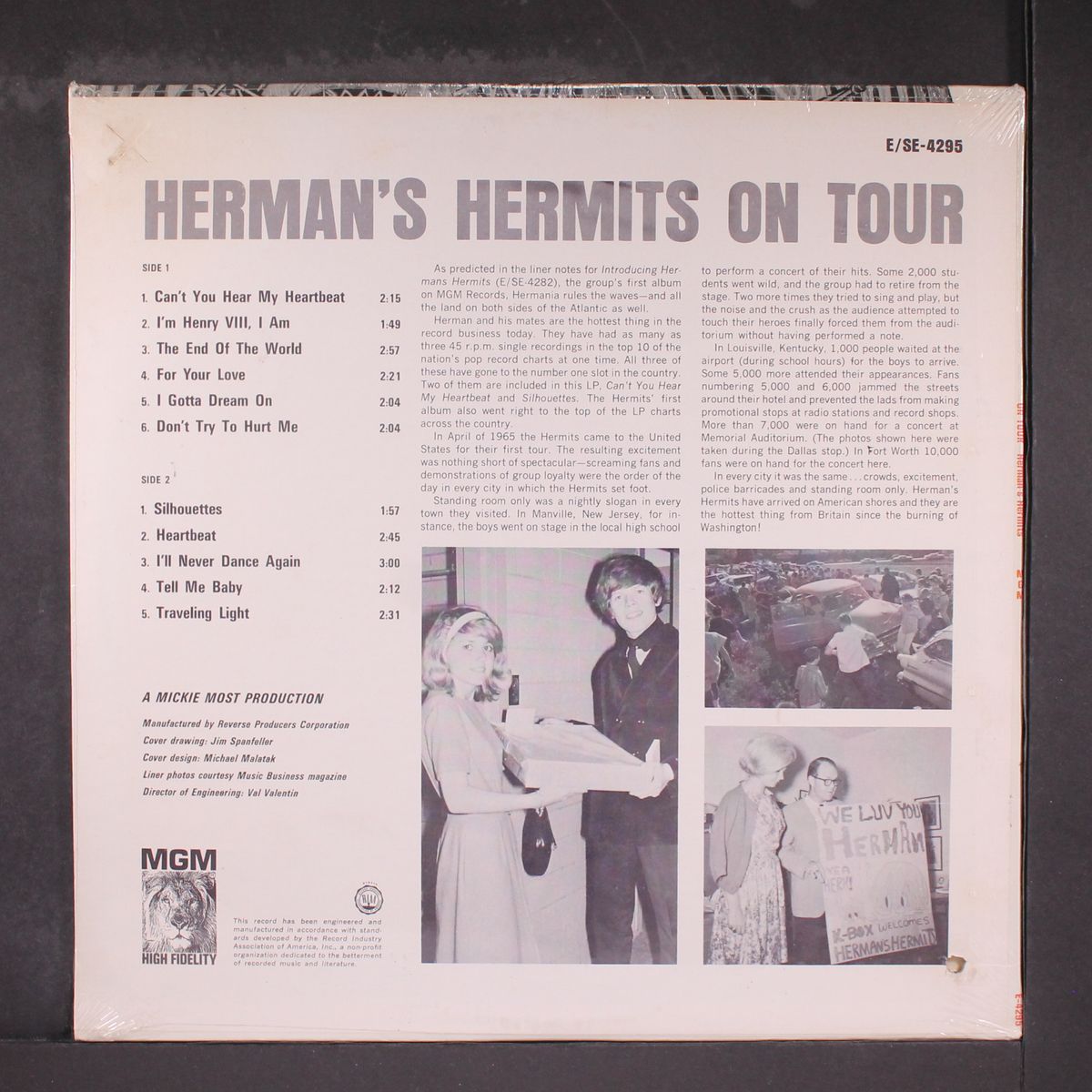 on tour by HERMAN'S HERMITS