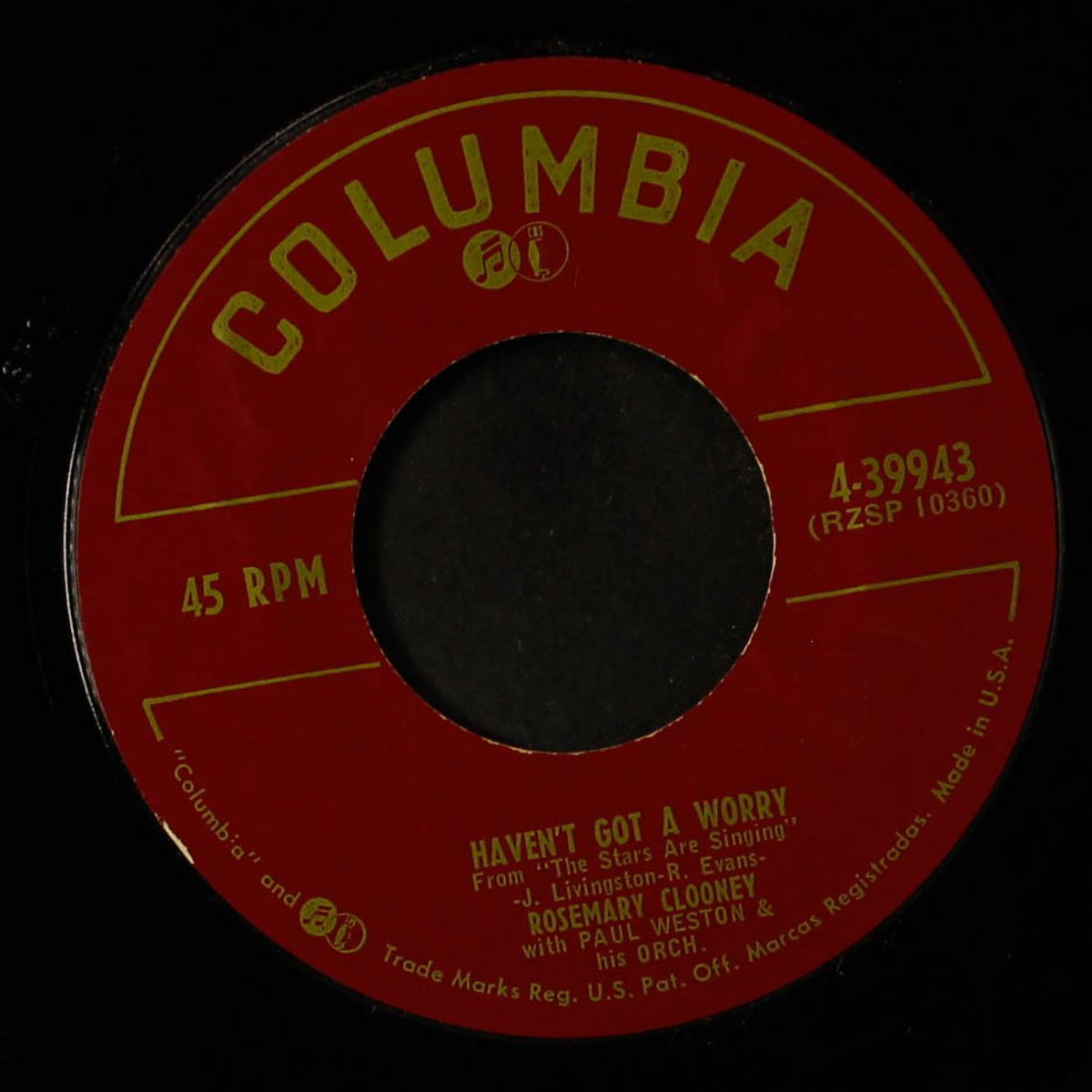 haven't got a worry / lovely weather for ducks by ROSEMARY CLOONEY