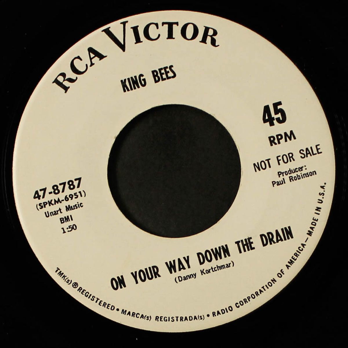 rhythm and blues / on your way down the drain by KING BEES