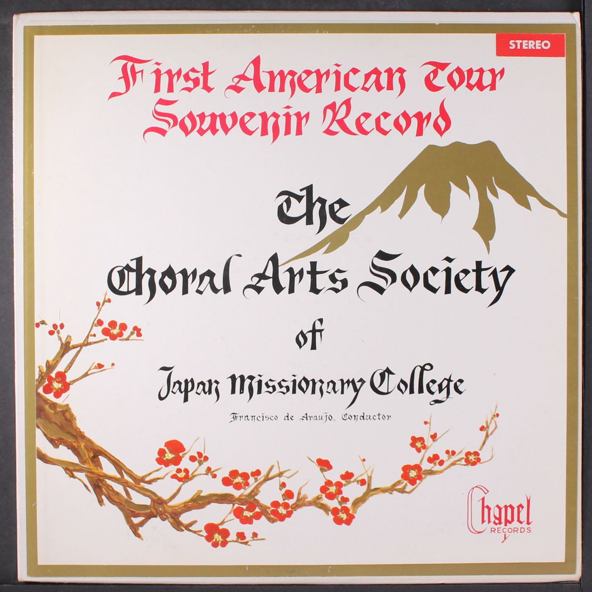 first american tour souvenir record by CHORAL ARTS SOCIETY OF JAPAN MISSIONARY COLLEGE