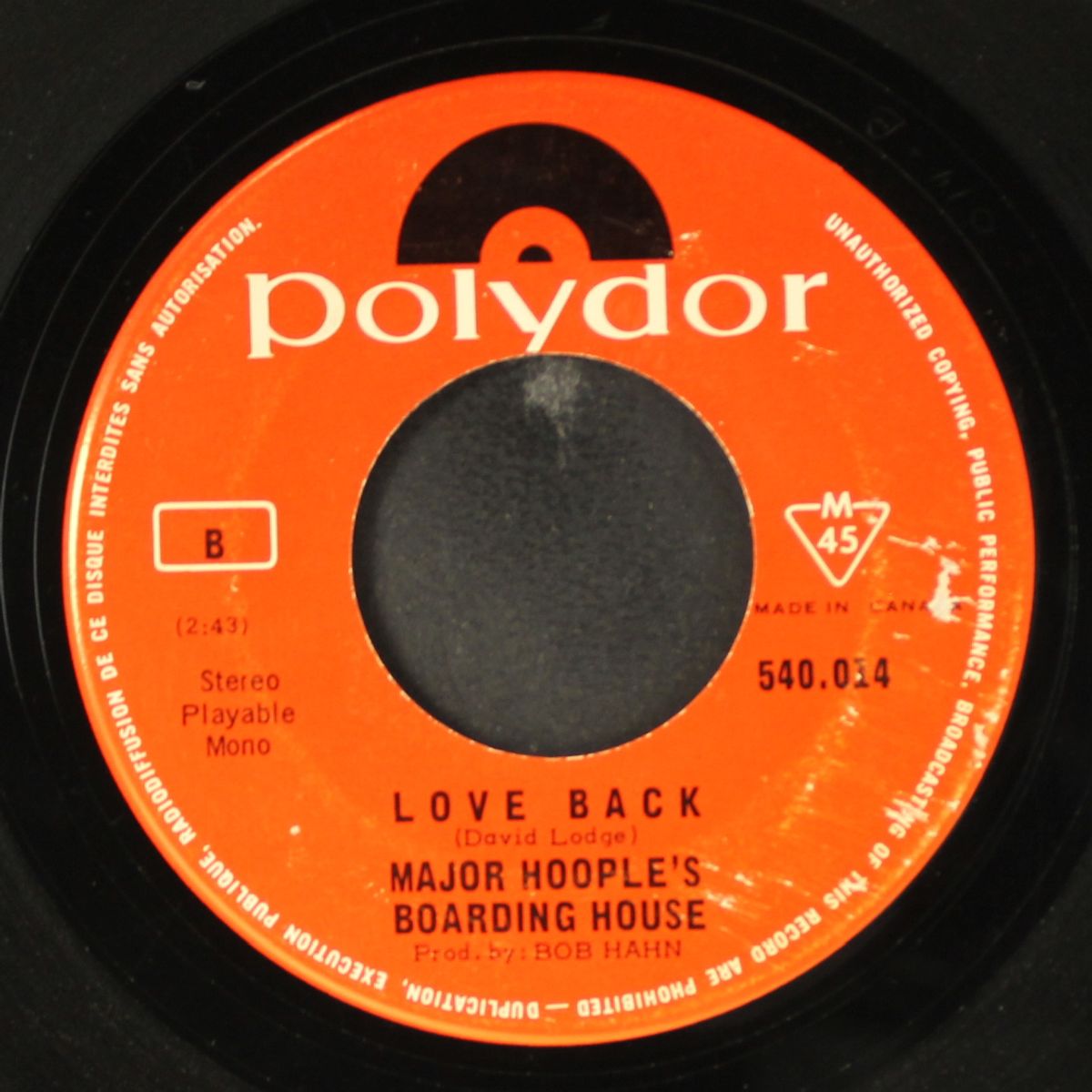 beautiful morning / love back by MAJOR HOOPLE'S BOARDING HOUSE
