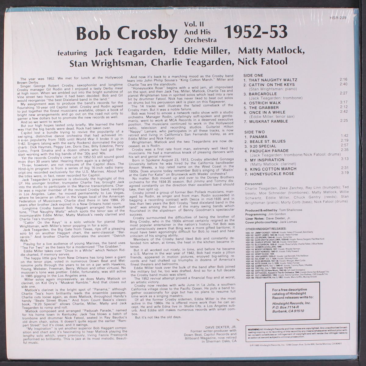 the uncollected vol. 2 (1952-1953) by BOB CROSBY