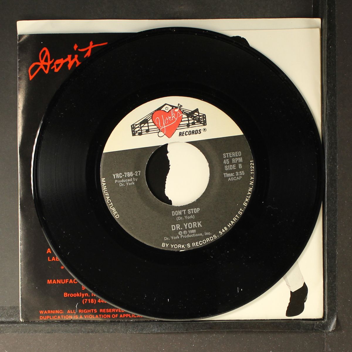 don't stop / it's on me by DR. YORK