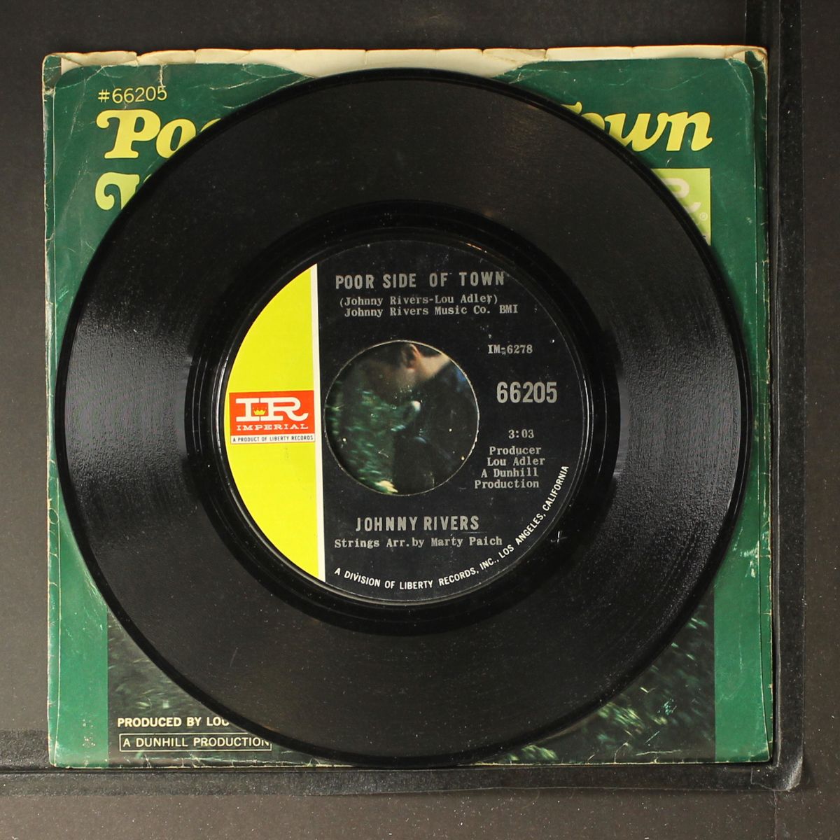 poor side of town / a man can cry by JOHNNY RIVERS
