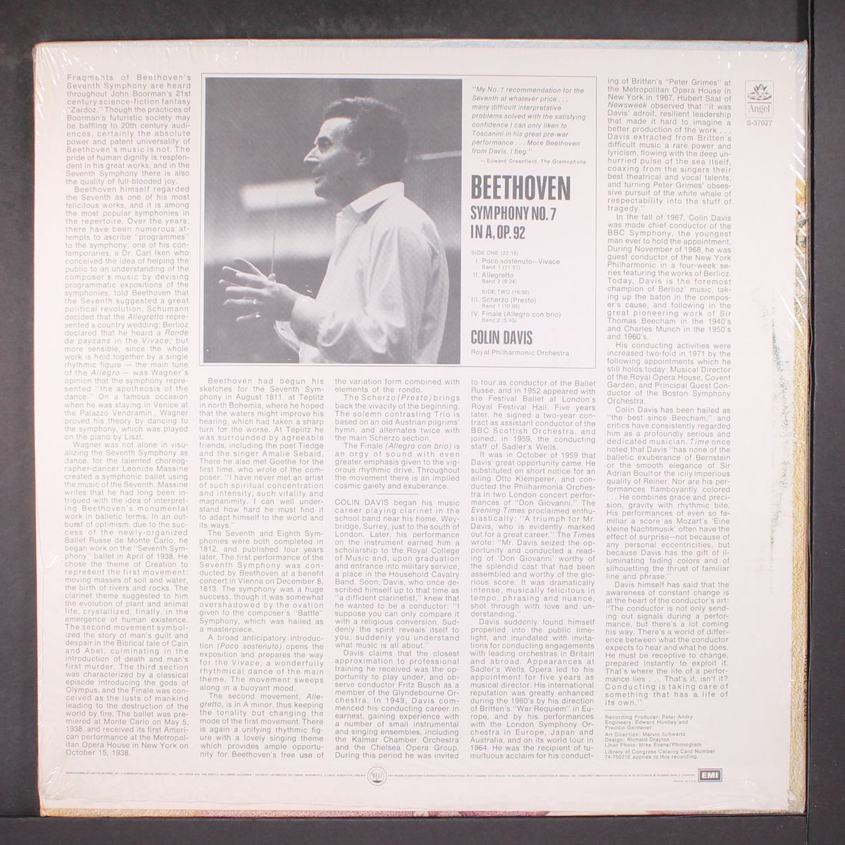 beethoven: symphony no. 7 by COLIN DAVIS