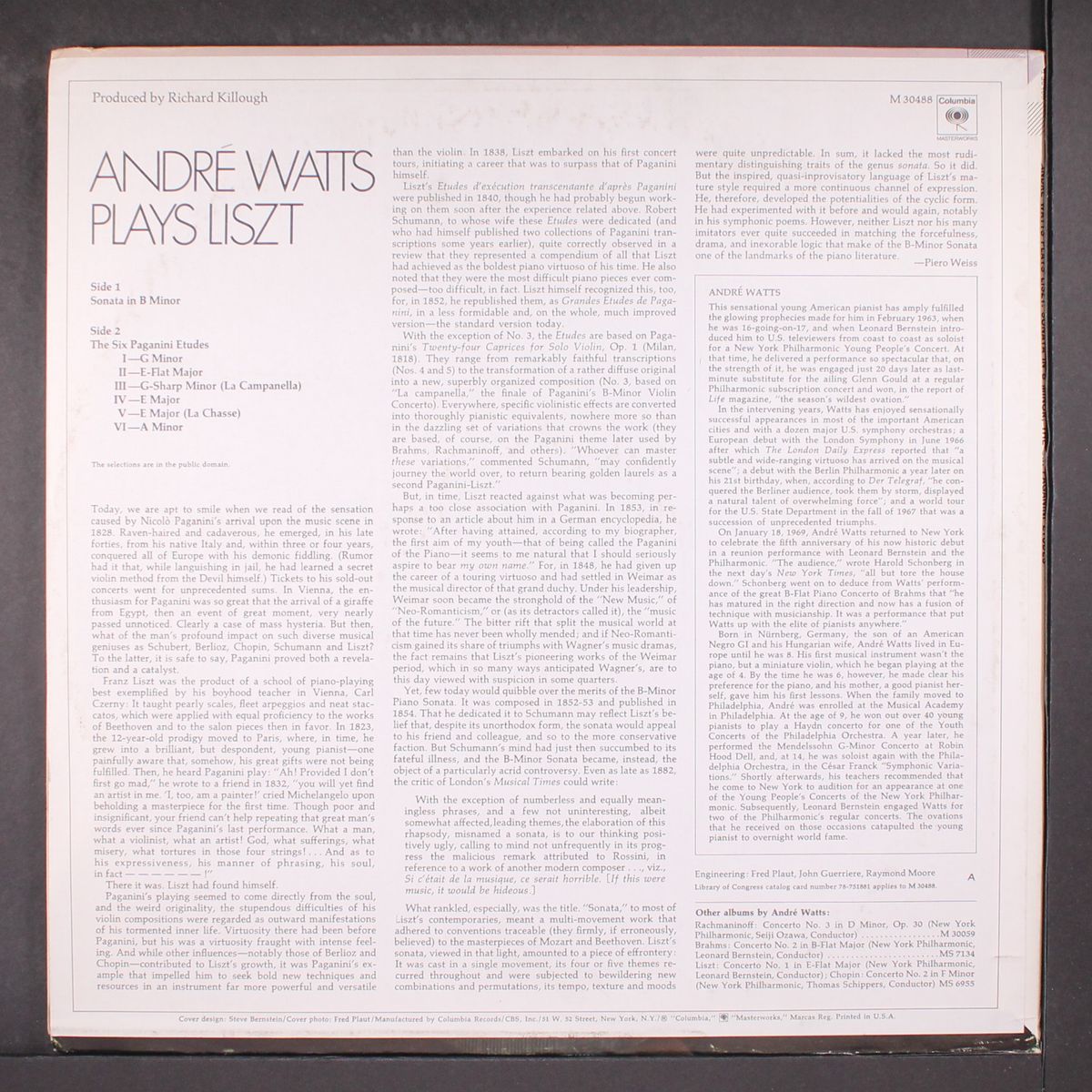 plays liszt by ANDRE WATTS