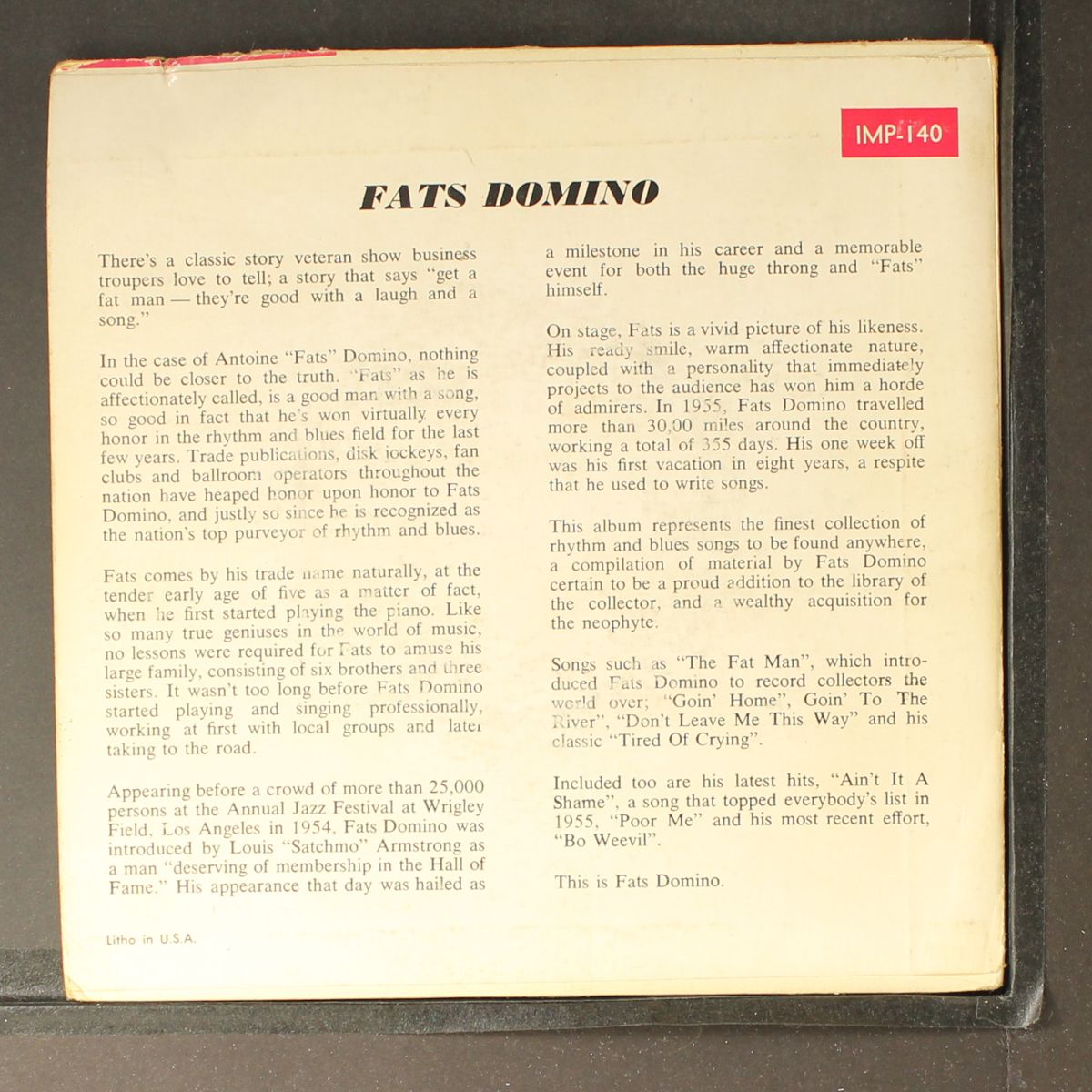 rock and rollin' with by FATS DOMINO