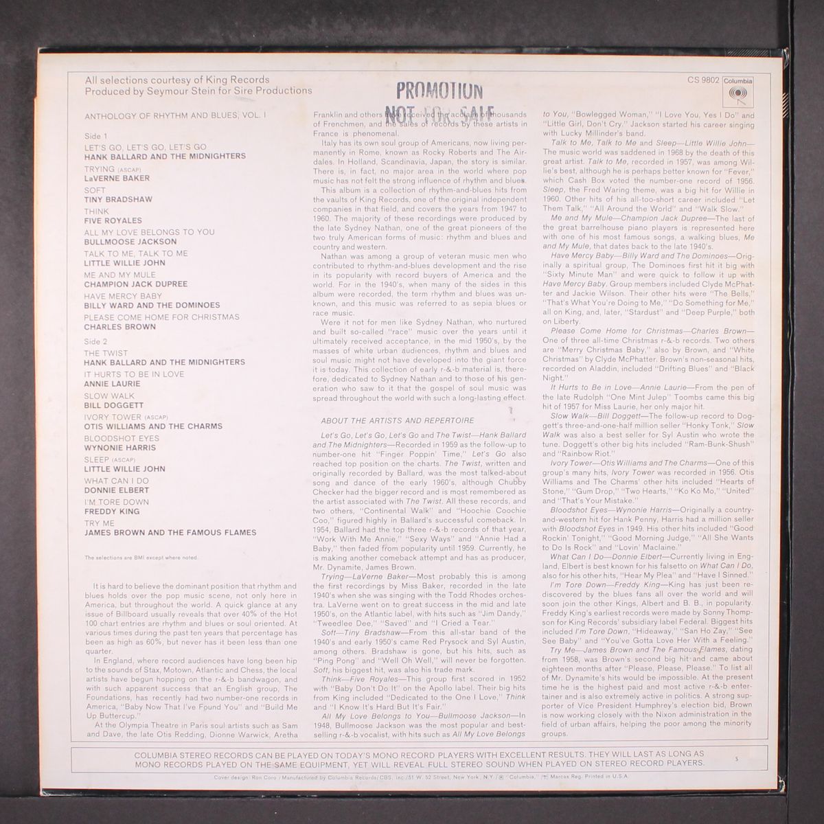 anthology of rhythm and blues, vol. 1 by VARIOUS