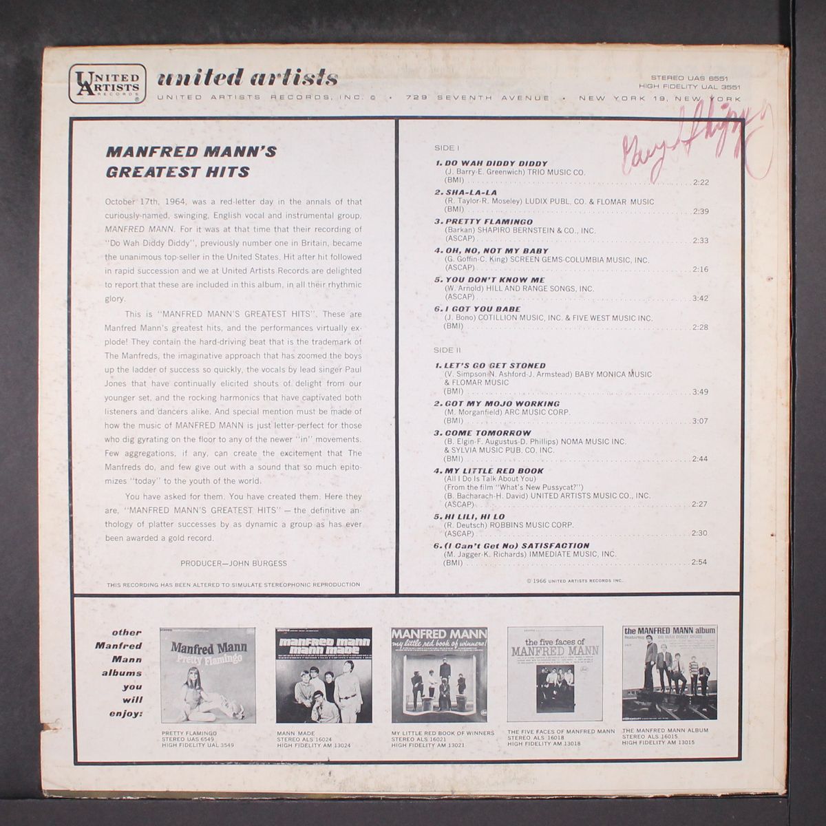 greatest hits by MANFRED MANN