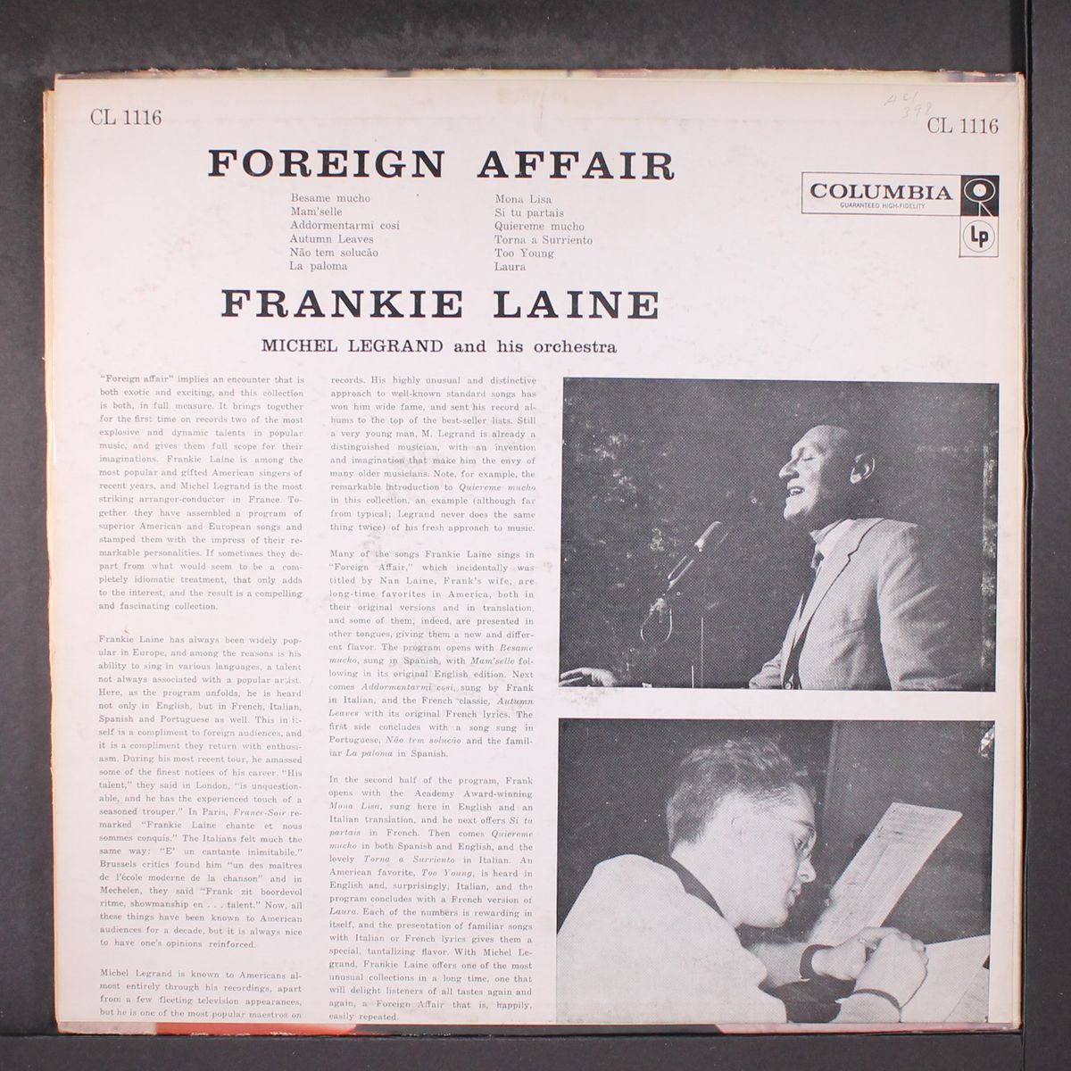 foreign affair by FRANKIE LAINE