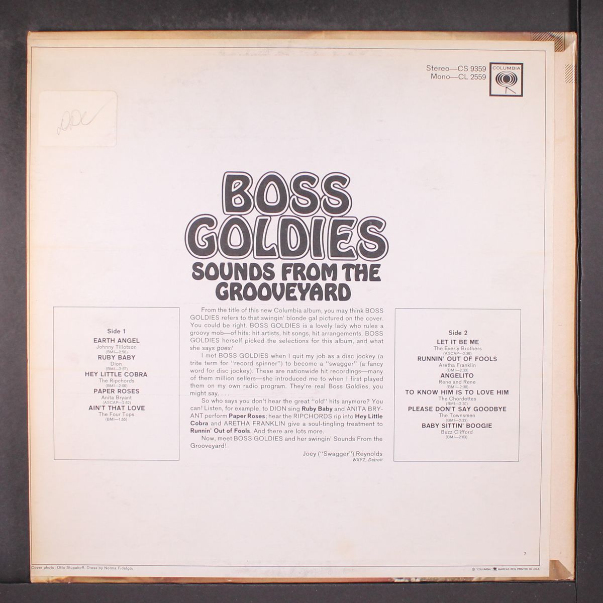 boss goldies, sounds from the grooveyard by VARIOUS