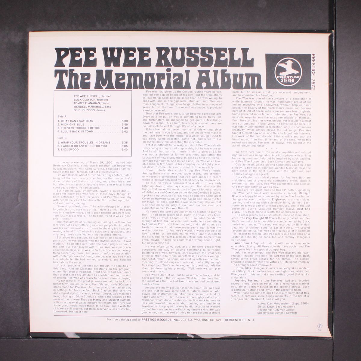 memorial album by PEE WEE RUSSELL