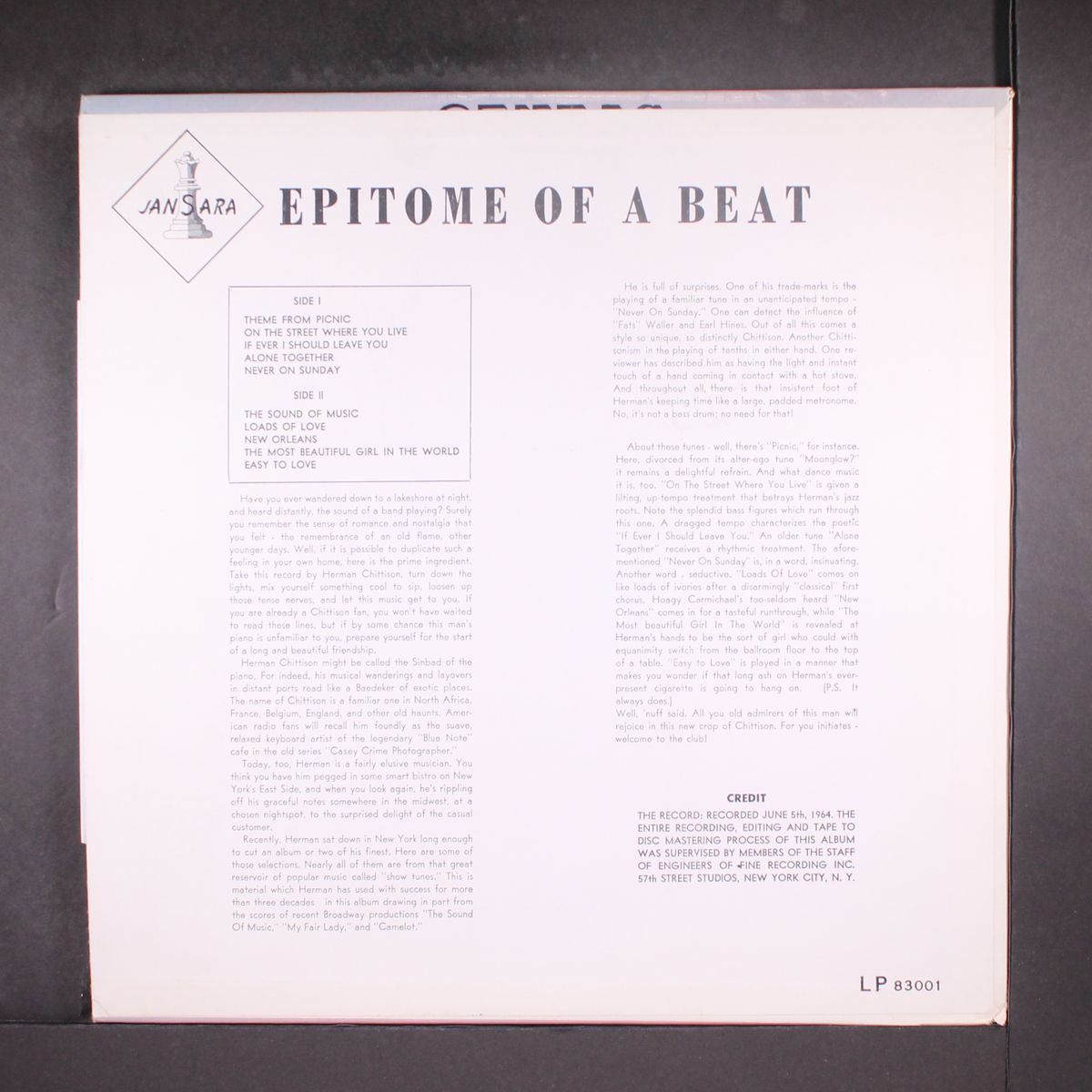 epitome of a beat by HERMAN CHITTISON