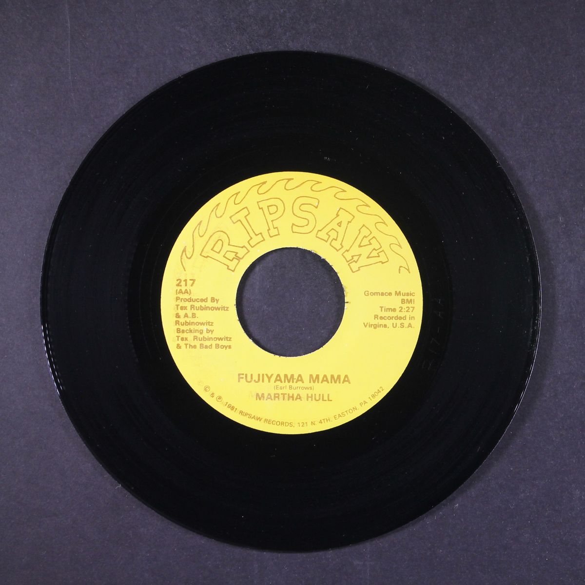 feelin' right tonight / fujiyama mama by MARTHA HULL