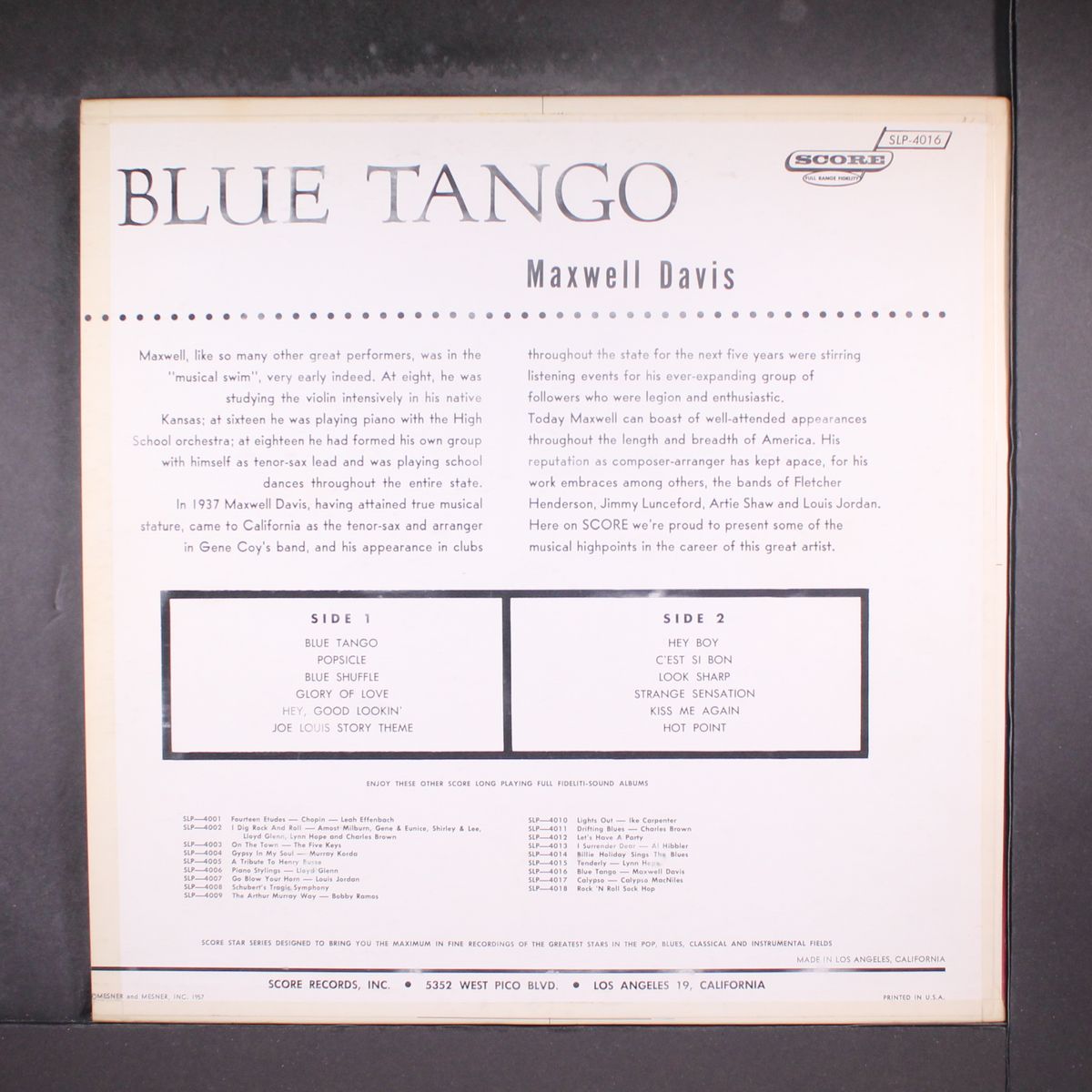 blue tango by MAXWELL DAVIS