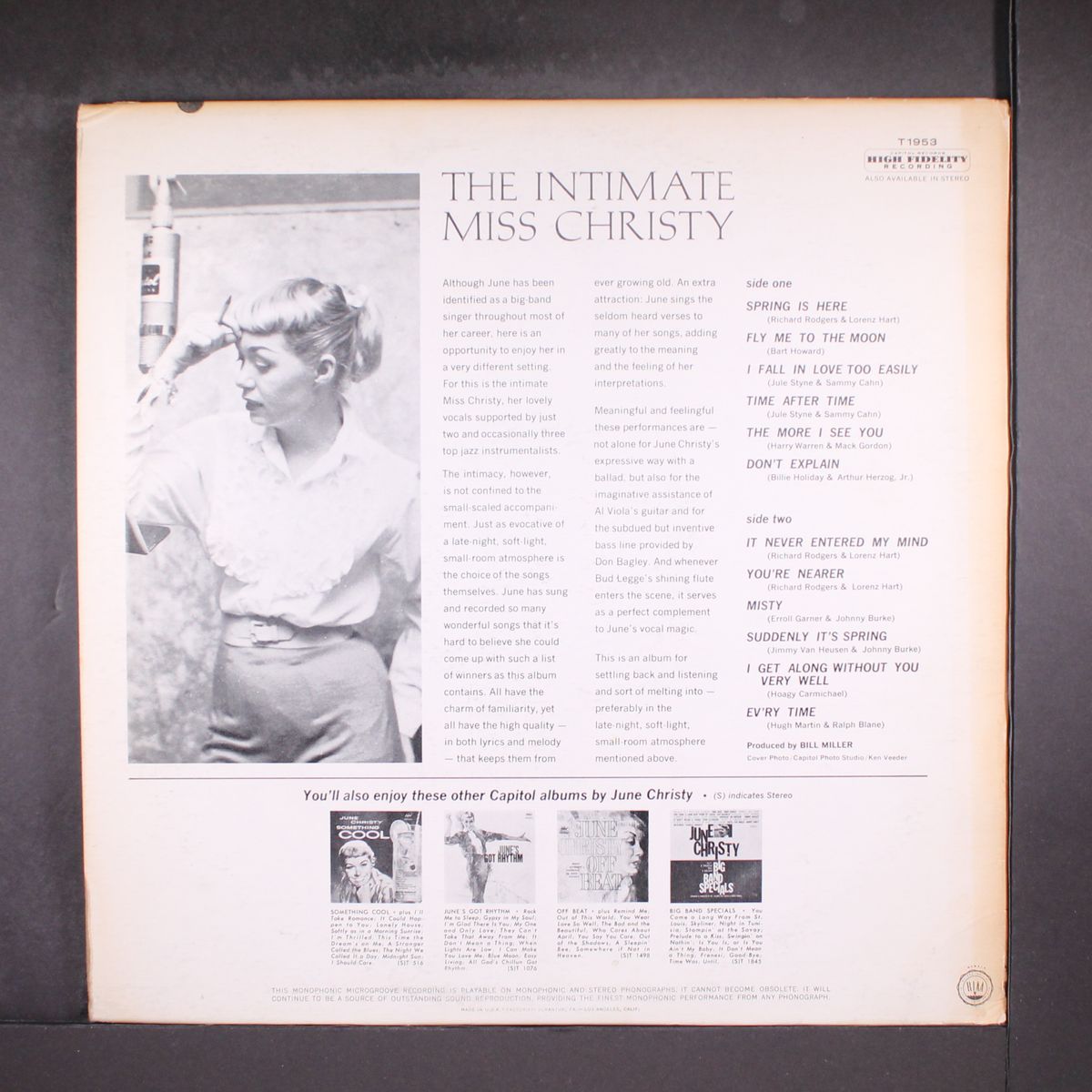 the intimate miss christy by JUNE CHRISTY