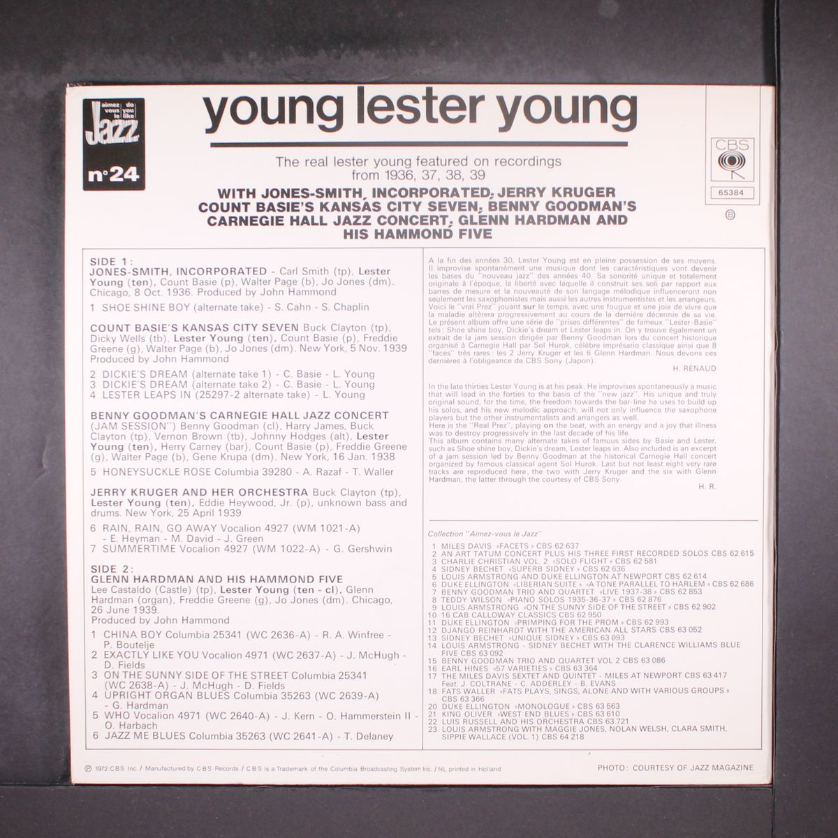 young lester young by LESTER YOUNG