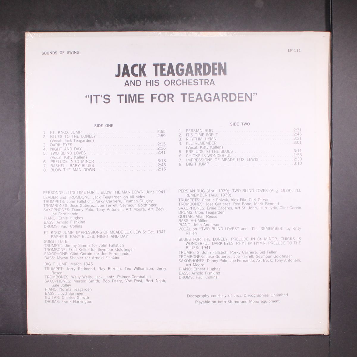 it's time for teagarden by JACK TEAGARDEN & HIS ORCHESTRA