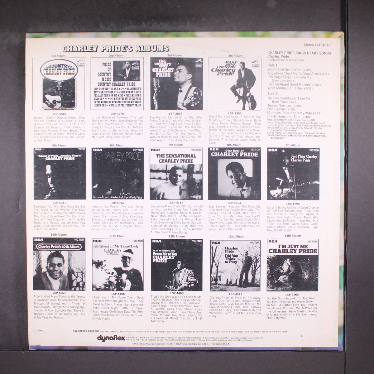 sings heart songs by CHARLEY PRIDE