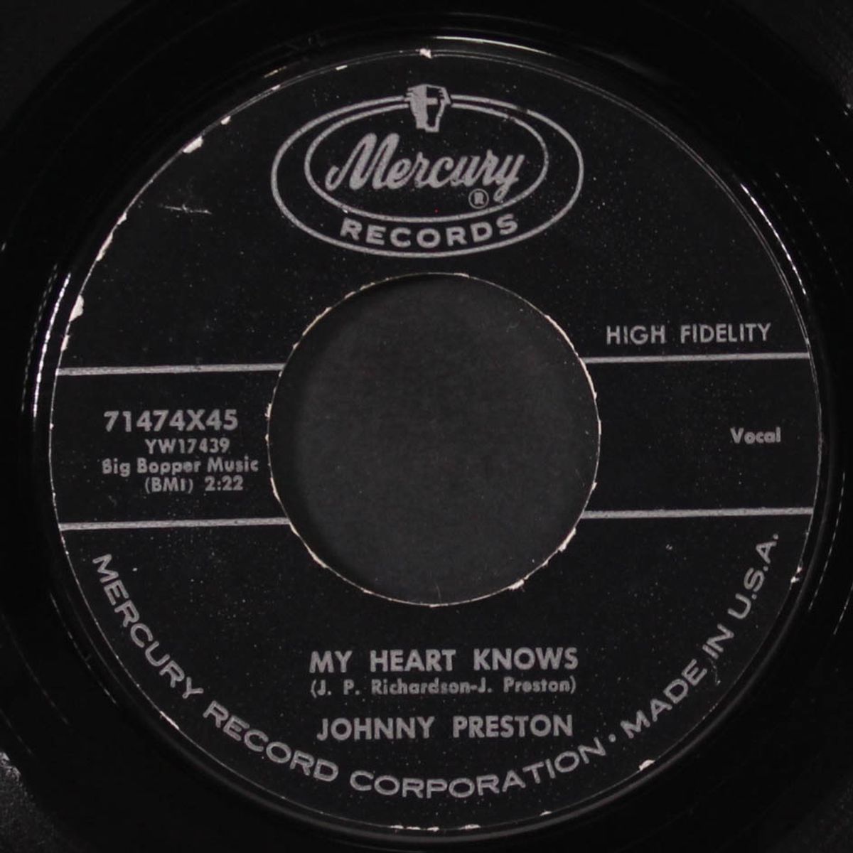 running bear / my heart knows by JOHNNY PRESTON