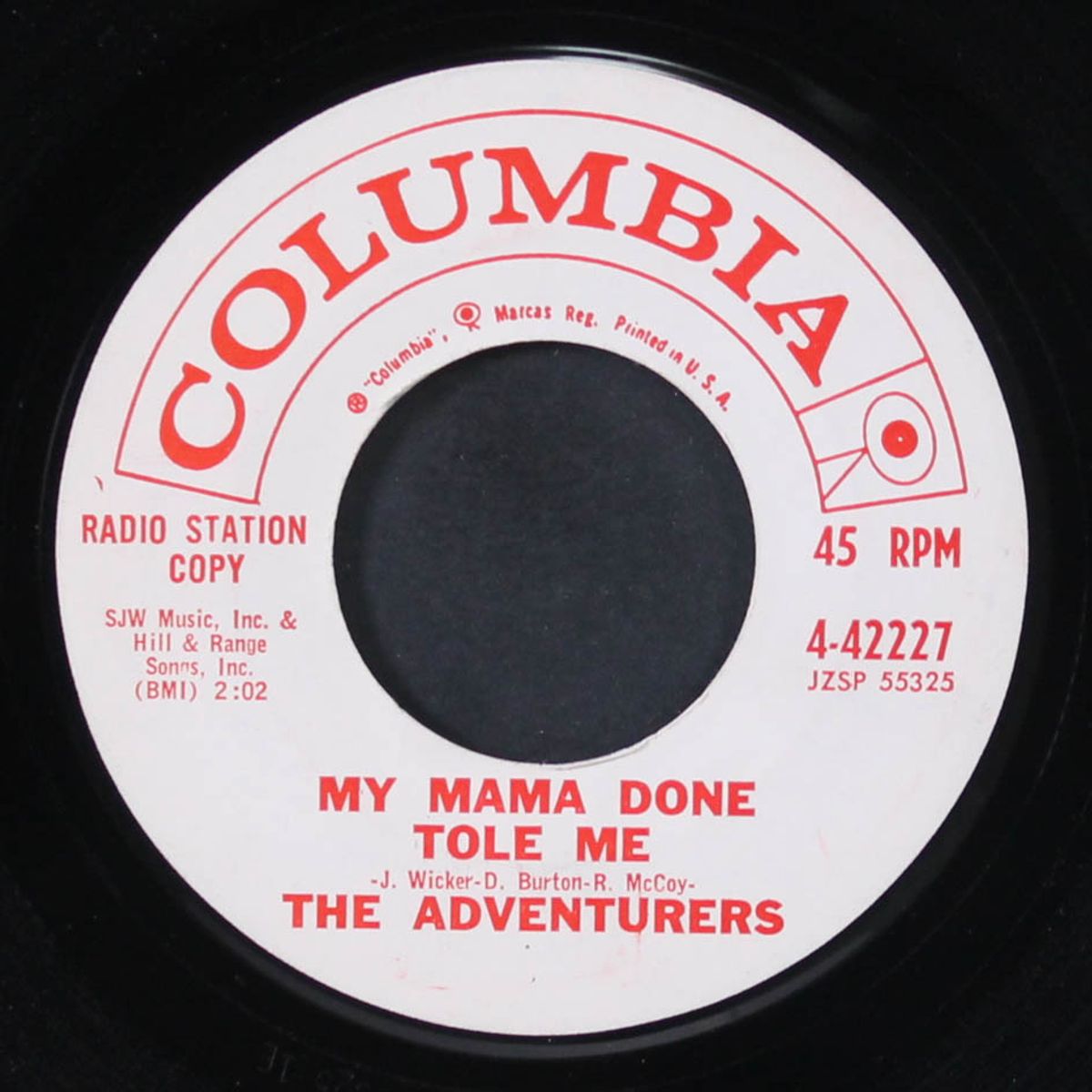 rock and roll uprising / my mama done tole me by ADVENTURERS