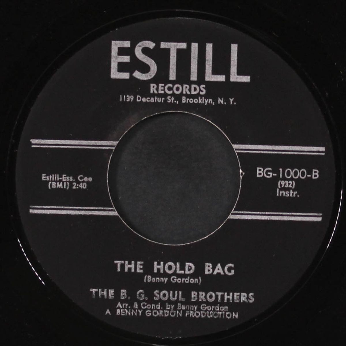 the hold bag by B.G. SOUL BROTHERS