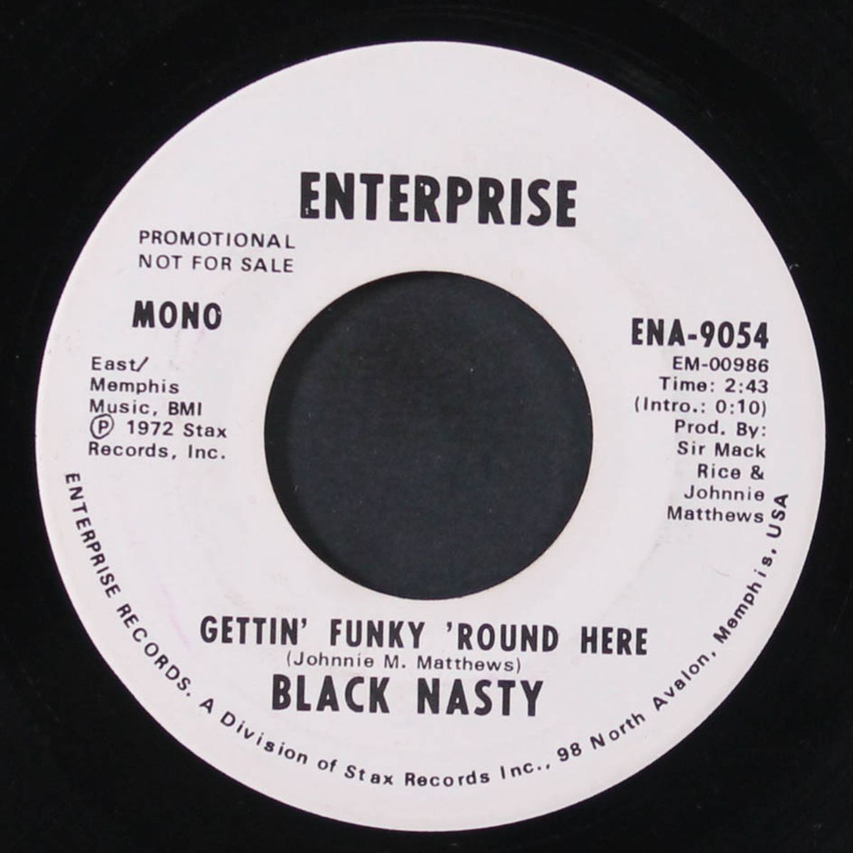 gettin' funky 'round here / same by BLACK NASTY