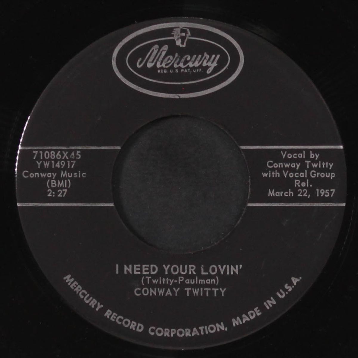 born to sing the blues / i need your lovin' by CONWAY TWITTY