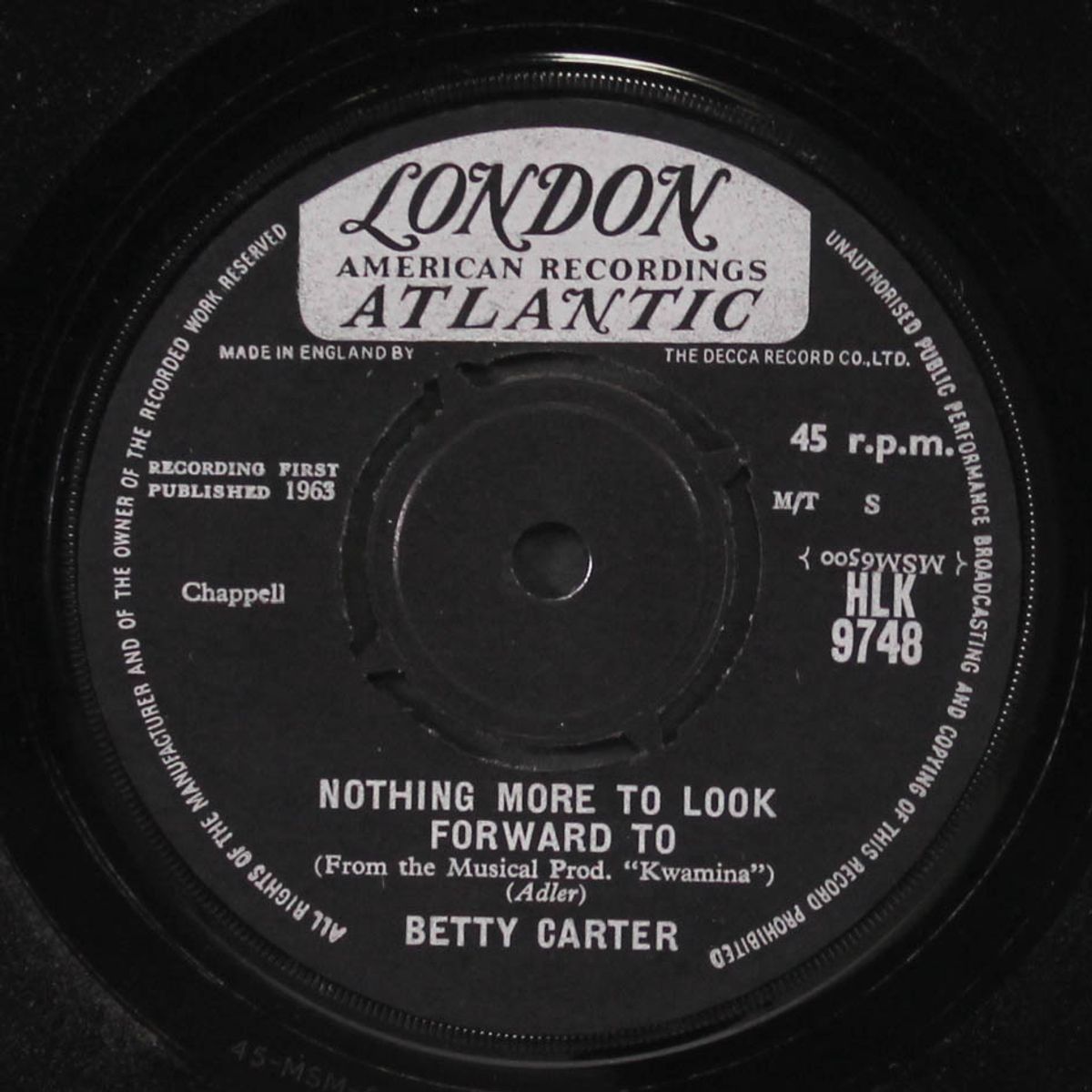 the good life / nothing more to look forward to by BETTY CARTER