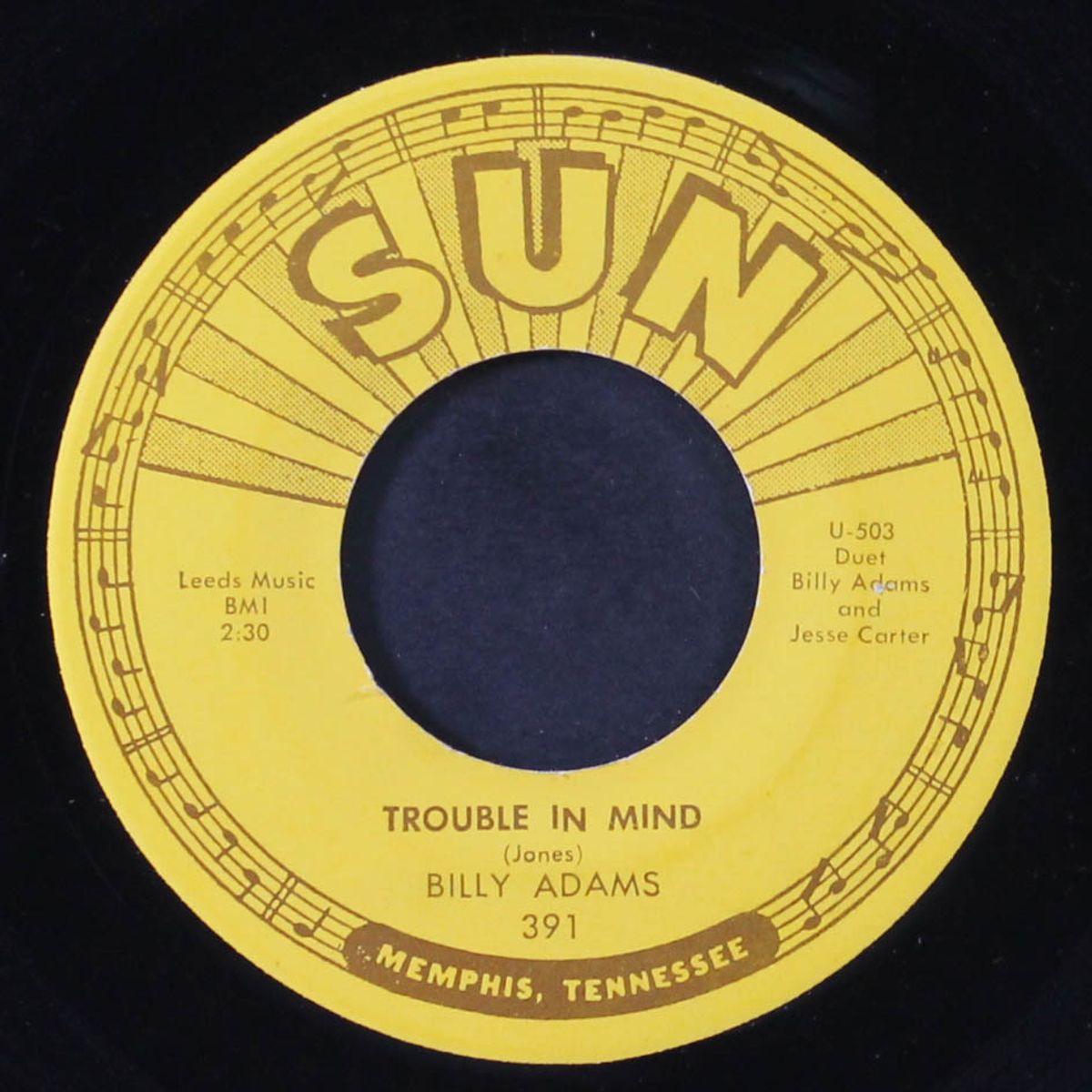 trouble in mind / lookin' for my marry ann by BILLY ADAMS