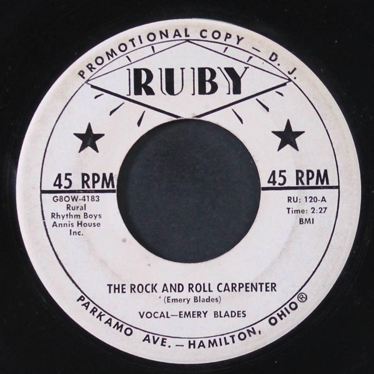 the rock and roll carpenter / i'm leaving you the key to my heart by EMERY BLADES