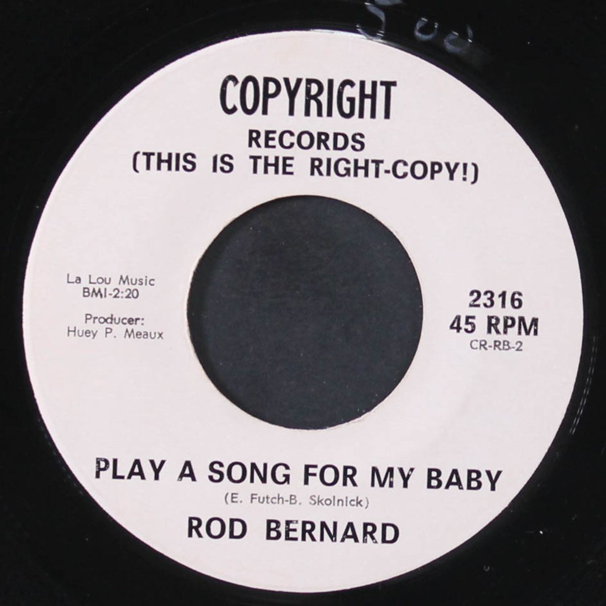 papa thibodeaux / play a song for my baby by ROD BERNARD